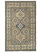3x5 Gray Kuba Afghan Hand Knotted Wool Area Rug